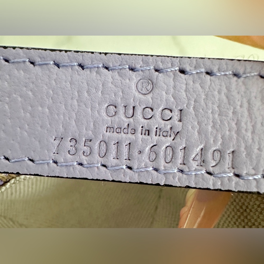 Authentic Gucci Beige and Lavender Logo Cap - Picture 6 of 10